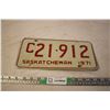 Image 1 : 1971 Sask Licence Plate