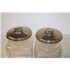 Image 2 : (2) Glass Storage Jars w/ Lids