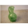 Image 5 : Green Opal Art Glass Pitcher 7 1/2” Tall