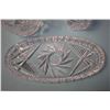 Image 7 : Hand Cut Crystal Pinwheel Creamer/Sugar/Under Tray set