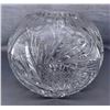 Image 1 : Heavy Lead Hand Cut Crystal Pinwheel Rose Bowl