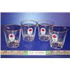 Image 1 : Set of 4 - 1976 Olympics 3 1/4” Tall Glasses