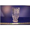 Image 1 : Lead Crystal Pinwheel Vase 7 1/2” Tall