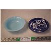 Image 3 : Japanese Flow Blue small plate & Pyrex Jade Blue 6”Bowl