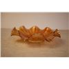 Image 4 : Northwood Carnival Glass Marigold Circa 1908 “Peacocks on the Fence” ruffled bowl