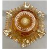Image 2 : Millersburg Carnival Glass Marigold Circa 1909 “Holly Sprig” 3 in 1 Edged 7” Bowl