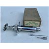 Image 1 : Old Ideal Veterinary Chrome / Glass syringe with 18 & 16 gauge needles in original box