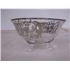 Image 3 : Elegance 3-footed bowl with Silver overlay and with glass Ladle