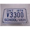 Image 2 : ONT School vehicle 1978 License Plate