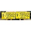 Image 1 : Alberta 1983 Commercial (matched pair) License Plates