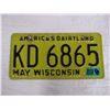Image 2 : Wisconsin 1989 License Plate