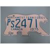 Image 2 : NWT Northwest Territories rare 1975 Public Service Bear License Plate
