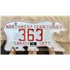 Image 1 : NWT Northwest Territories rare 1977 with 78 sticker Bear License Plate