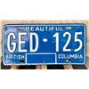Image 1 : B.C. 1980’s No sticker License Plate