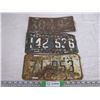Image 2 : Lot of 3 heavy patina Saskatchewan License Plates: 1947, 1955, 1956