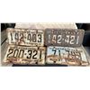 Image 1 : Lot of 4 heavy patina Saskatchewan License Plates: 3 x 1959 + 1960