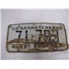 Image 5 : Lot of 4 heavy patina Saskatchewan License Plates: 3 x 1959 + 1960