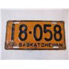 Image 2 : Saskatchewan rare 1942 License Plate