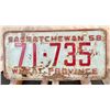 Image 1 : Saskatchewan 1958 License Plate