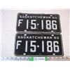 Image 2 : Saskatchewan 1960 (matched pair) Farm License Plates