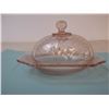 Image 3 : Pink Depression “New Madrid” Butter Dish and Lid