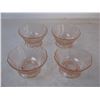 Image 4 : Set of 4 Pink Depression “American Sweetheart” Serbets