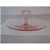 Image 4 : Pink Depression 10” Sandwich Server / Dainty Tray