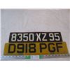 Image 1 : (2) license plates - France and UK