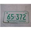 Image 2 : Saskatchewan 1968 License Plate 65-372