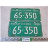 Image 2 : Saskatchewan 1969 (matched pair) License Plates