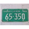 Image 4 : Saskatchewan 1969 (matched pair) License Plates