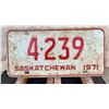 Image 1 : Saskatchewan Low Number 1971 License Plate