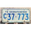 Image 1 : Saskatchewan 1972 Commercial License Plate