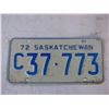 Image 2 : Saskatchewan 1972 Commercial License Plate