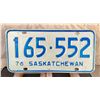 Image 1 : Saskatchewan 1976 License Plate (very good condition)