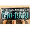 Image 1 : Rio de Janeiro 1989 License Plate