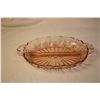 Image 3 : Pink Depression “Oyster & Pearl” 12”L x 8”W Oval Divided Serving Platter