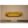 Image 2 : Depression Yellow/Amber 9”L x 4”W Pickle Tray