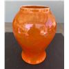 Image 1 : Royal Doulton Orange iridescent Cupped Vase 7 1/2” Tall x 4” Base