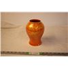 Image 3 : Royal Doulton Orange iridescent Cupped Vase 7 1/2” Tall x 4” Base
