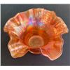 Image 2 : Fenton Carnival Glass Marigold Circa 1909 “Flowering Dill” Crimped Edged Hat Vase