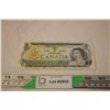 Image 3 : 1973 Uncirculated (has some creases) Canadian $1.00 Bill ERROR Cut end by Cdn Mint? Original RARE!