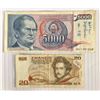 Image 1 : Lot of 2: Yugoslavian 5000$ Dinara & German?Zwanzig 20$ Shilling