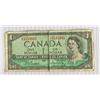 Image 1 : 1954 Canadian $1.00 Bill ending in 3941