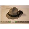 Image 3 : German / Austrian made Tyrolean Hat from 1992 with Authentic Gambart Plume Pin