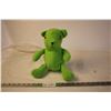 Image 2 : Handmade soft felt 11” Lime Green Teddy Bear