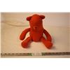 Image 2 : Handmade soft felt 11” Orange Teddy Bear