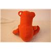 Image 4 : Handmade soft felt 11” Orange Teddy Bear