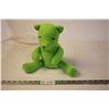 Image 2 : Handmade soft felt 11” Lime Green Teddy Bear