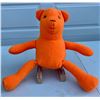 Image 1 : Handmade soft felt 11” Orange Teddy Bear